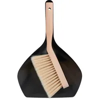 Relaxdays Kehrgarnitur Handfeger & Kehrblech Schwarz