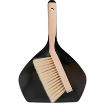 Relaxdays Kehrgarnitur Handfeger & Kehrblech Schwarz