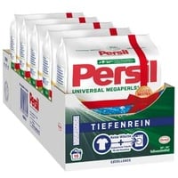 Persil Universal Megaperls (5 x 16 Waschladungen), Vollwaschmittel mit Tiefenrein Technologie, Waschmittel für reine Wäsche & hygienische Frische für die Maschine, 20 °C bis 95 °C