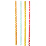 250 Stück - gerade Trinkhalme, Punkte, Ø 0,60 x 21 cm, sortiert