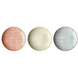 Bloomingville Carla Teller Ø 20 cm rot/grün/blau 3er Set