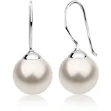 Nenalina Ohrhänger Hänger Basic Synthetische Perle 925 Silber weiß onesize