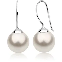 Nenalina Ohrhänger Hänger Basic Synthetische Perle 925 Silber weiß onesize