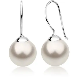 Nenalina Ohrhänger Hänger Basic Synthetische Perle 925 Silber weiß onesize