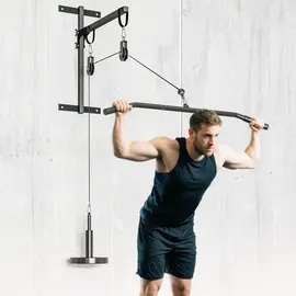 sportnow Latzugmaschine Schwarz