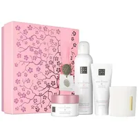 The Ritual of Sakura Medium Gift Set 2024 =  Body Cream 100 ml + Candle 140g + Body Scrub 125 g + Foaming Shower Gel 200 ml