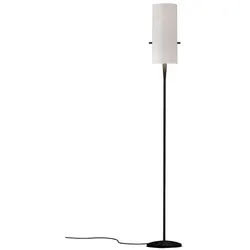 serien lighting Club Floor S Stehleuchte schwarz beschichtet, Schirm Melange grau