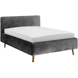 Meise Möbel Polsterbett Mattis 140 x 200 cm Stoff Grau Anthrazit