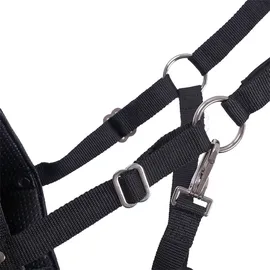 QHP Fressbremse mit Nasenlöchern Cob Schwarz