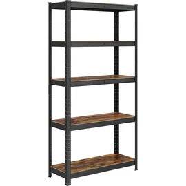 Songmics Lagerregal Stahl 75 x 30 x 150 cm schwarz 5 Fachböden