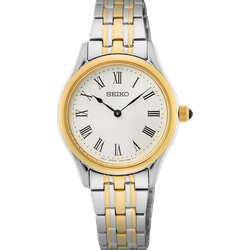 Seiko Conceptual Series Quarz Damen SWR070P1 Sonderangebot - weiß,bicolor,gold,silber - 29mm