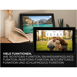 Rollei Smart Frame WiFi 150 mit App-Funktion Digitaler Bilderrahmen, 39,5 cm, 1920 x 1080p, Schwarz