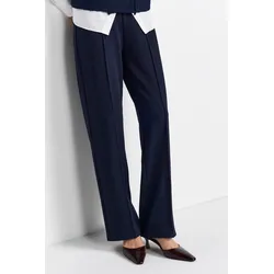 Bügelfaltenhose RICH & ROYAL, Damen, Gr. 40, N-Gr, blau (midnight blau), Web, Obermaterial: 95% Polyamid, 5% Elasthan, casual, lang, Hosen, Unechte Leistentaschen hinten; mit elastischem Bund