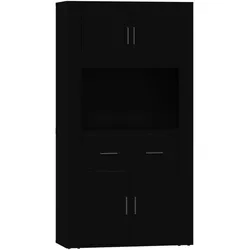 vidaXL Highboard Schwarz Holzwerkstoff