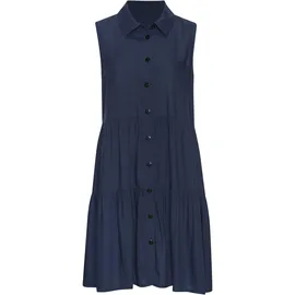 VIVANCE Sommerkleid Blusenkleid Blau 34