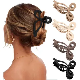 luxuskollektion Haarklammer Schleife Schmetterling Hair Clips 4 Stück 11cm Damen