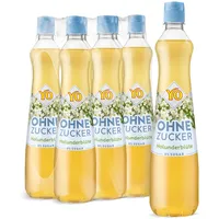 YO Sirup Holunderblüte (6 x 700 ml) – ohne Zucker, nur 2 Kalorien in 100 ml Fertiggetränk, vegan – 1x Flasche ergibt bis zu 6 Liter Fertiggetränk