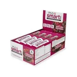 PHD Smart Dark Chocolate & Raspberry Riegel 12 x 64 g