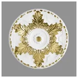 PROVISTON Wanddekoobjekt Stuckrosette, Polystyrol, Durchmesser 400 mm, Weiß Gold weiß
