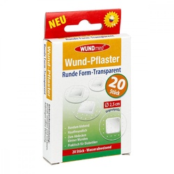 Wundpflaster 2,5 cm rund transparent