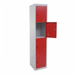 Schließfach Preston T163, Schließfachschrank Wertfachschrank Spind, Metall 180x38x45cm ~ rot