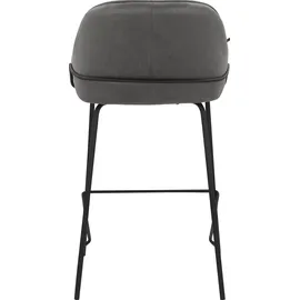 LEONIQUE 4-Fußstuhl LEONIQUE "Puant", grau (anthrazit), B:50cm H:87cm T:52cm, Stoff, Stühle, mit Stoff aus Polyester/recyceltem Polyester, Sitzhöhe 65 cm