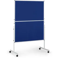 Mobile Informationstafel, faltbar, blauer Stoff, 1200 × 1500 mm