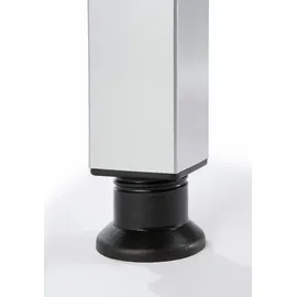 Hammerbacher Schreibtisch buche rechteckig, 4-Fuß-Gestell silber 80,0 x 80,0 cm