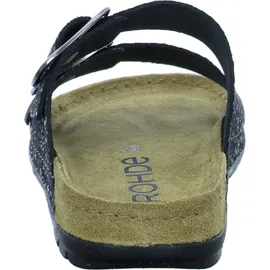 ROHDE Damen Pantolette Leder Schnalle Muster schimmernd Rodigo-D 5857, Größe:39 EU,