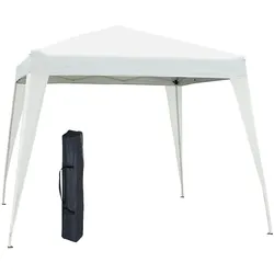 Outsunny - Faltpavillon - 2,4x2,4m - UV-Schutz - Stahl - weiß