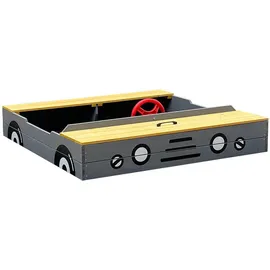 Home Deluxe Sandkasten KIDDY – Hellgrau Holz, 120x20x120 cm, Outdoor Spielzeug, Sandkästen