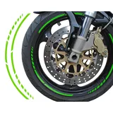 FoliaTec PIN Striping Racing Felgenrandaufkleber Motorrad Zierstreifen Felgen Aufkleber, neon grün