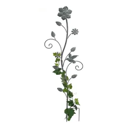 DanDiBo Rankhilfe mit Blumen Rankgitter aus Metall H-110 cm Kletterhilfe 96014 Ranke für Kletterpflanzen Vintage