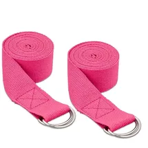 Relaxdays 2er Set, Yogagurte pink