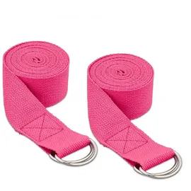 Relaxdays 2er Set, Yogagurte pink