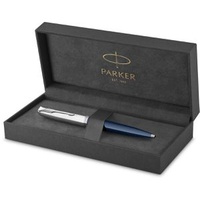 Parker Kugelschreiber 51 Midnight Blue C.C., blau/silber, Edelharz, Schreibfarbe schwarz
