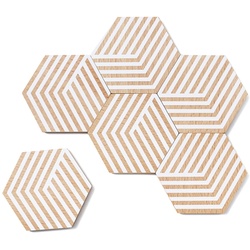 Areaware - Table Tiles Optic Untersetzer 6er-Set, weiß