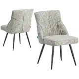 dubi möbel Esszimmerstuhl, Hellgrau, Textil, 49x83x62 cm, Esszimmer, Stühle, Esszimmerstühle, Vierfußstühle
