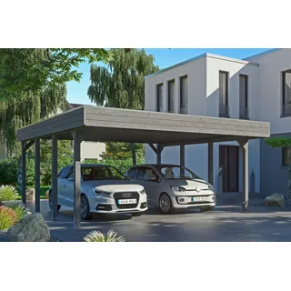 SKANHOLZ Carport Friesland Schiefergrau 557 x 555 cm mit Aluminiumdach