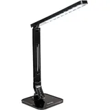 Tectake tectake® Schreibtischlampe, LED, 14 W, dreh-, neig- und klappbar, Touchpanel, inklusive USB-Anschluss