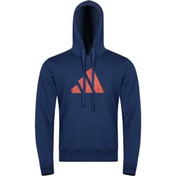 Hoodie ADIDAS PERFORMANCE "Perfo Script Graphic Hoody" Gr. XXL, blau, Sweatshirts, Herren, XXL, Obermaterial: 100% Baumwolle