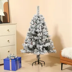 SVITA künstlicher Weihnachtsbaum Schnee Deko Tannenbaum Kunstbaum PVC 150 cm