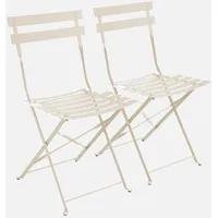 Sweeek 2er-Set klappbare Gartenstühle aus Metall - Sweeek
