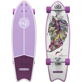 Longboard Skateboard 65 mm Vintage Cruiser Sport malvenfarben NO SIZE
