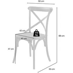 Stuhl, Used-Look in Antikoptik Xabi , Maße (cm): B: 50 H: 88 T: 55