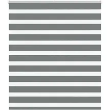 vidaXL Doppelrollo Dunkelgrau 135x150 cm Stoffbreite 130,9 cm Polyester