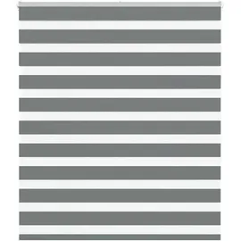 vidaXL Doppelrollo Dunkelgrau 135x150 cm Stoffbreite 130,9 cm Polyester