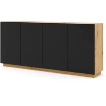 petits-meubles Sideboard 198 x 89 cm Schwarz