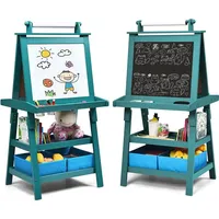 Costway 3 in 1 Kinder Staffelei, Kindertafel doppelseitig, mit