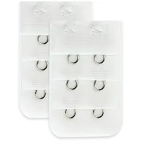 Allegra K sourcing map BH-Verlängerung für Damen, 3 Reihen, 2 Haken, BH-Verlängerungshaken, Trägeradapter, weiß, 3 Rows 2 Hooks 2 Pcs - Einheitsgröße